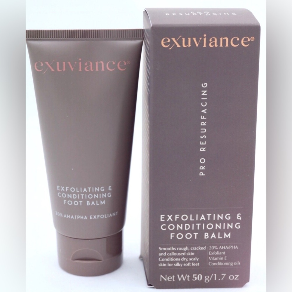 Exuviance Exfoliating & Conditioning Foot Balm NIB 1.7 oz New in Box NIB